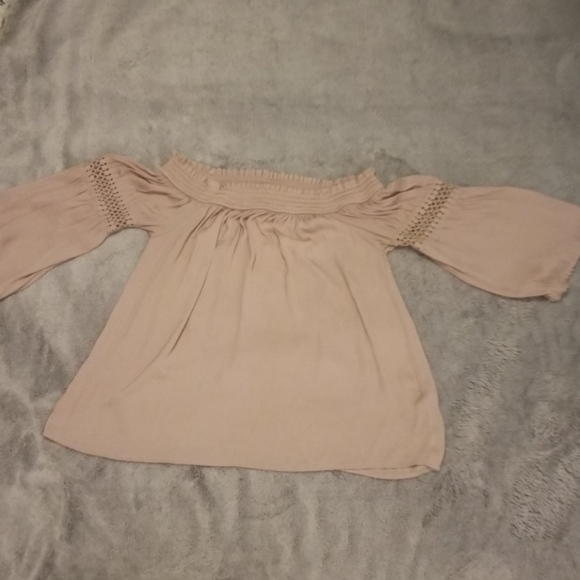 Crepe pink long sleeve Jennifer Lopez shirt - Picture 1 of 2